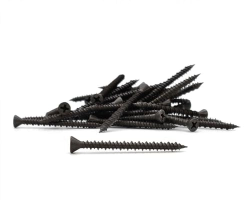 Faserplattenschrauben mit Hi-Lo-Gewinde, Fräsrippen, phosphatiert, PH2, lose - 1000 Stück (3,9 x 35 mm)