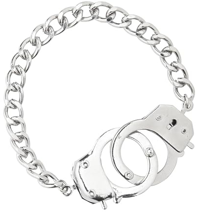 Widmann Generique – Armband mit Handschellen, silberfarben, Erwachsene