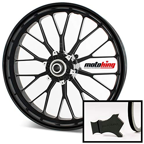 Motoking Felgenrandaufkleber mit Montagetool für Ihr Motorrad in Chrom / 6 mm/für 10 bis 25 / Farbe wählbar