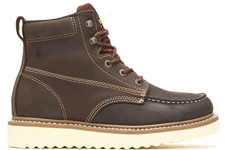 Wolverine Men's Loader 6 Soft Toe Wedge Work Boot, Brown, 9 EW US
