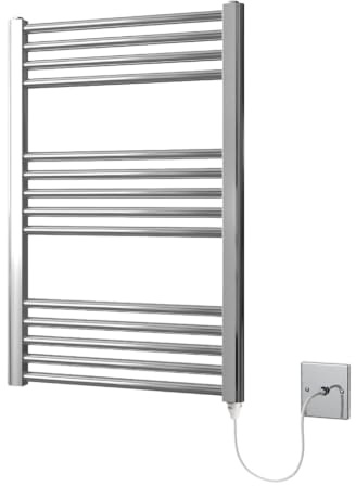Manissa Firenze Straight Electric Heated Towel Rail H800mm W600mm