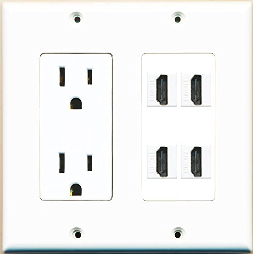 RiteAV Steckdose, 4 HDMI weiß-weiß