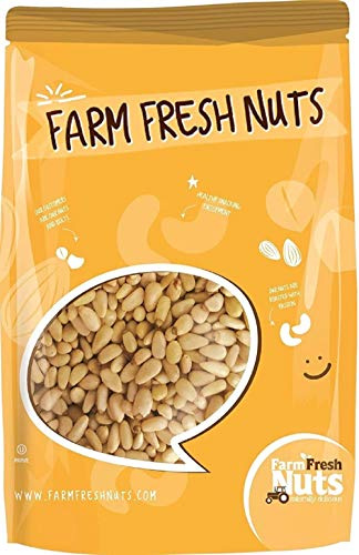 Raw Natural Shelled Pine Nuts/Pignolias (1 Lb.) - Vegan & Keto Friendly - Handpicked for Freshness & Quality - Compares to Organic - Farm Fresh Nuts Brand