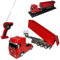 alles-meine.de GmbH Mercedes-B Actros Kipper Rot 40 MHz - RC Funkauto - mit Beleuchtung - viele Funktionen 1/32 Modellcarsonline Modell Auto mit individiuellem Wunschkennzeichen
