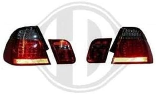 in.pro. 1214898 HD LED Rückleuchten BMW E46 Baujahr: 01-05, 4-türig, 4-teilig, klarglas, rot-schwarz