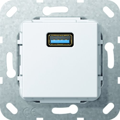 Gira 568303 Kabelpeitsche USB 3.0 Einsatz, reinweiß