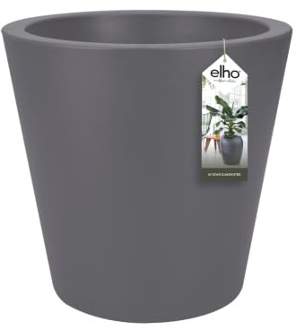 elho Pure Straight Round 50cm Blumentopf - Anthracite | ∅ 49.5 x H 51 cm | für den Innen- und Außenbereich