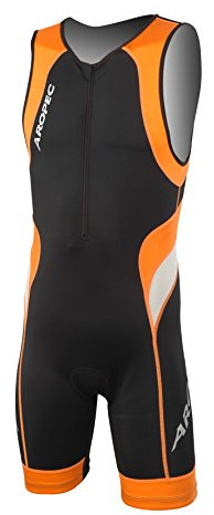 Aropec Lime – Mono Deportivo de Lycra – triatlón Hombres Traje, Traje, Hombre, Color Negro/Naranja, tamaño 3XL