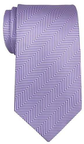 Retreez Corbata de microfibra a rayas en espiguilla para hombres Morado