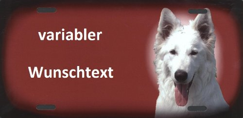 Schilderfeuerwehr Hundeschilder Weißer Schäferhund selbst gestalten und Bedrucken ✓ Hundewarnschilder ✓ Hinweisschild ✓ Verbotsschild