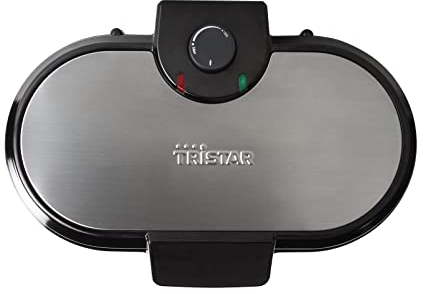 Gofrera Tristar WF-2120 – Diez gofres con forma de corazón al mismo tiempo – Carcasa de acero inoxidable