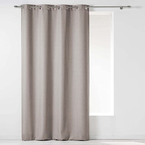 Douceur d'Intérieur, Rideau à Oeillets (140 x 260 cm) Newton Lin, Chambray Uni