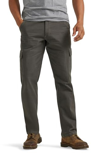 Wrangler Authentics Twill Relaxed Fit Cargo Pant (Logan) Pantalones Informales, Verde Oliva, 32W/32L para Hombre