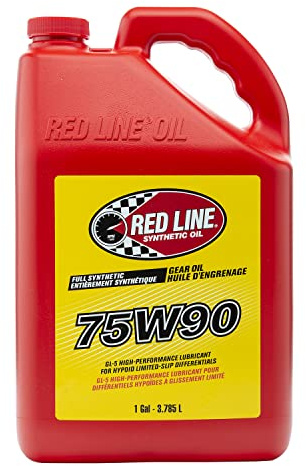Red Line 57905 75W90 GL-5 Synthetic Gear Oil for Hypoid Limited Slip Differentials - 1 Gallon