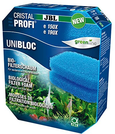 JBL UniBloc 6016200 Bio-Filterschaum Einsatz für Aquarienfilter CristalProfi e 150X, e 190X, 2er-Pack