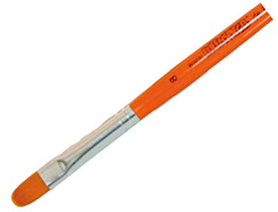 Eulenspiegel 433621 - Pinsel Katzenzunge, Größe 8, gelb-orange, Schminkset, Karneval, Mottoparty