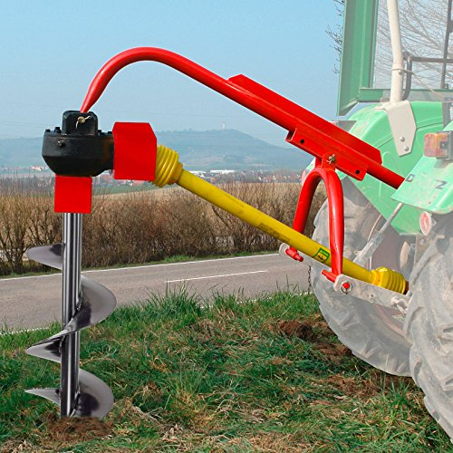 DEMA Zapfwellen Erdbohrer 350 mm, Pfahlbohrer für Traktor, Erdlochbohrer, Zaunbohrer, ideal für Garten- und Zaunarbeiten, robust und langlebig, Zapfwellenbohrer