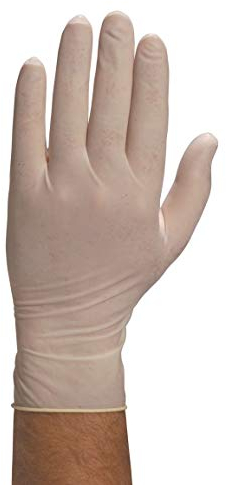 Gant jetable Latex Poudre Aql 1.5 compatible Alimentaire Coloris Naturel Taille 6-7 Boîte 100U