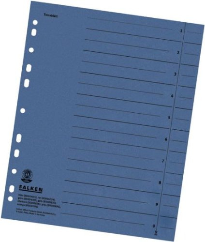 Trennblatt A4 230g 100ST durchgefärbt blau