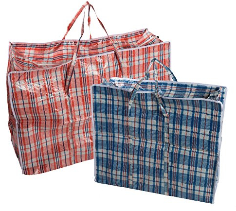 Generic ZQGO Woven bag red blue, Acrylic