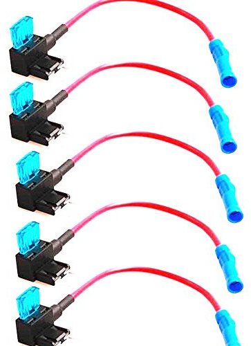 E Support 5 Pièces Fusible de Voiture 12V 24V Add-A-Circuit Porte-Fusible Adaptateur Ajouter un Circuit Piggy Tap ACS Porte Lame Style Fusible 15A
