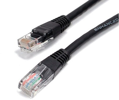 Aptii CAT 6 Network Cable. Ethernet LAN 10/100/1000 Gigabit Patch Lead Black 5m