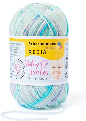 REGIA Baby Smiles My first REGIA 9801296-01818 luca Handstrickgarn, Sockengarn, Babygarn, 25g Knäuel