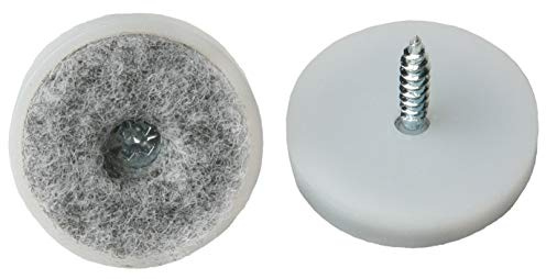 100 Stück Filz-Möbelgleiter aus Kunststoff Ø 20 mm mit Schraube G001