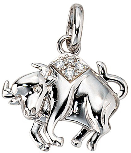 Jobo Sternzeichen-Anhänger aus 925 Sterling Silber mit Zirkonia