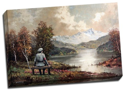 Leinwanddruck, Motiv: Banksy New York - Die Banality Of The Banality Of Evil, gerahmt, 50,8 x 76,2 cm, A1
