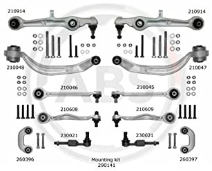 A.B.S. Kit de brazos de suspensión Eje delantero Compatible con AUDI A4 B6 Avant 8E5 219901