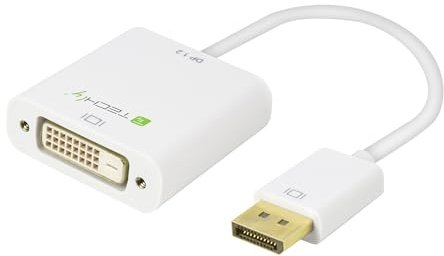 Techly 309821 Adattatore DisplayPort 1.2 Maschio/DVI Femmina 15cm Bianco Bianco