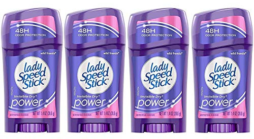 Lady Speed Stick Antiperspirant Deodorant Invisible Dry Wild Freesia 1.40 oz (Pack of 4)