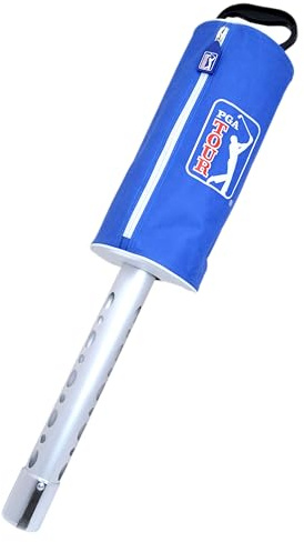 PGA TOUR Golf Ball Collector & Holder | Durable Aluminium Tube Shag Bag | Holds 75 Balls, Easy Pick Up Without Bending | Lightweight, Compact Golf Ball Tube Collector