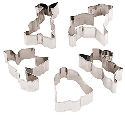 Paderno Set 5 Pezzi Tagliapasta Pasqua per Biscotti, Acciaio Inox