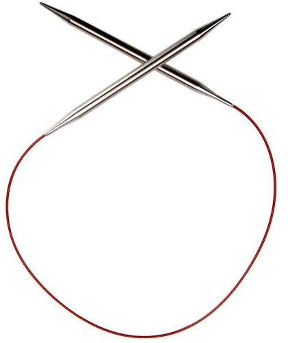 ChiaoGoo Red Lace Circular 24-inch (61cm) Stainless Steel Knitting Needle; Size US 11 (8mm) 7024-11 by ChiaoGoo