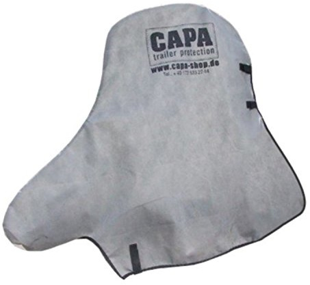 CAPA Deichselschutzhaube BC-01 Grau für PKW-Anhänger – Wasserabweisende Allwetter Abdeckung für Deichsel, Automatik-Stützrad & Kupplung – Atmungsaktiv, UV-beständig – Ganzjähriger Schutz