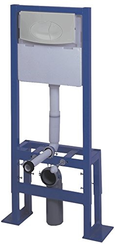 Regiplast 30650B Bâti-support autoportant double débit avec commande 3-6 L Blanc