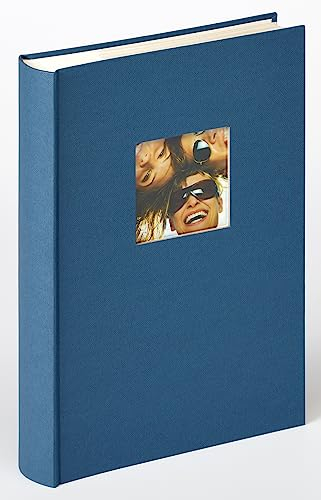 walther design Fotoalbum blau 300 Fotos 10 x 15 cm Memo-Einsteckalbum mit Cover-Ausstanzung, Fun ME-111-L