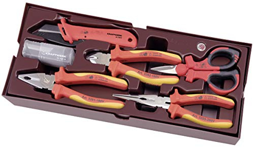 KRAFTWERK Coq. pinces+outils de coupe isolées 6 p.