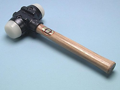 THOR - Martello con inserti in nylon, smontabile, rotondo (Ø) 44 mm, 1.550 g, con manico in legno