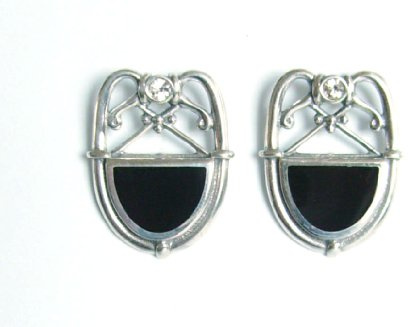 Ohrringe Ohrstecker 925 Silber facettiert geschliffener Schmuckkristall Art Deco