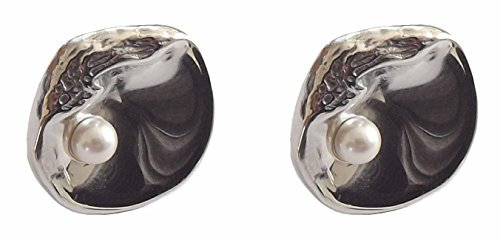 De estilo Art Nouveau joyas pendientes en forma de ostras