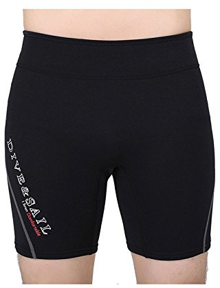 Lovache 1.5MM Neoprene Wetsuit Diving Shorts Pants Rash Guard for Men