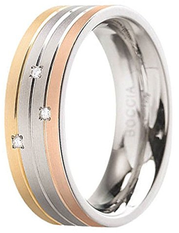 Boccia Damen-Ring Titan Diamant (0.03 ct) weiß Brillantschliff - 0135-02