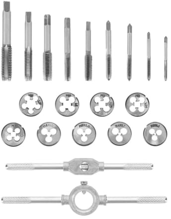 Autobest Coffret 20 pièces 9 tarauds, 9 filières, Acier au tungstène