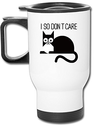 Personality Cat I So Dont Care Coffee Thermos-Travel Mugs.