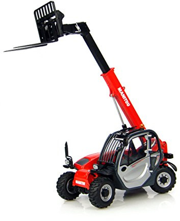 Universal Hobbies 2924 - Modellino da collezione, Sollevatore telescopico Manitou MT 625T Comfort, con forca, in metallo, scala 1:32