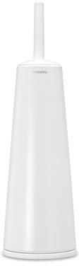 Brabantia 414664 Toilet Brush and Holder (White) Corrosion Resistant, Easy Clean Bathroom Accessory Set, 0.99 cm*11.99 cm*10.01 cm