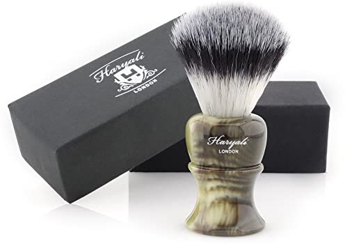 Synthetic Hair Shaving Brush Artificial Horn Handle Classical Box Presant